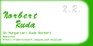 norbert ruda business card